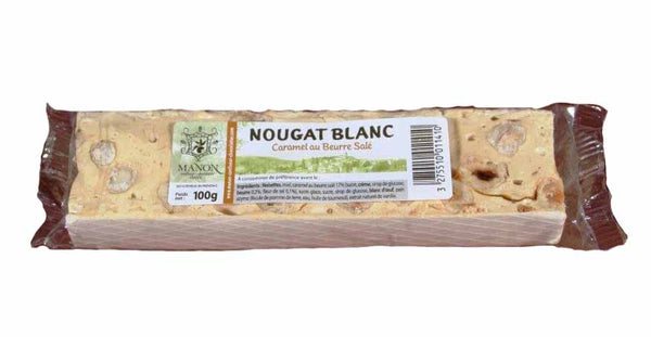 Weißer Nougat aus der Provence mit Karamell (weich) 100 g - MANON