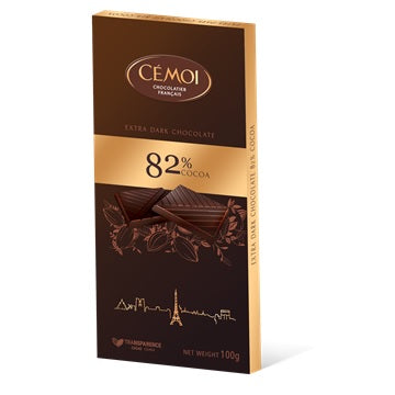 Zartbitter-Schokoladentafel mit 82% Kakao 100 g - Cémoi