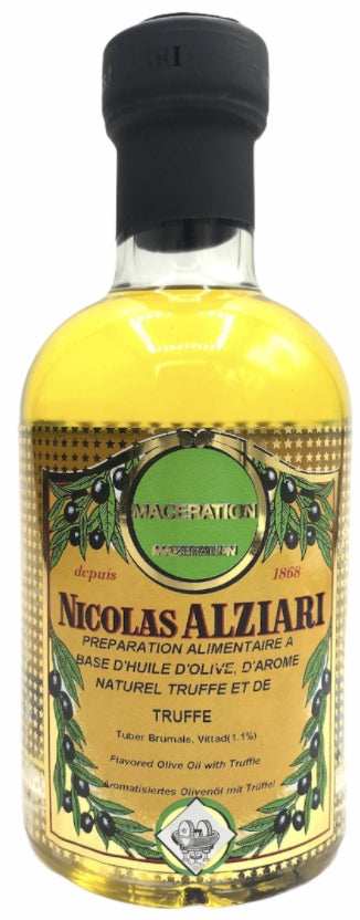 Olivenöl mit Trüffel (Mazeration) im Glasflakon 200 ml - Nicolas Alziari