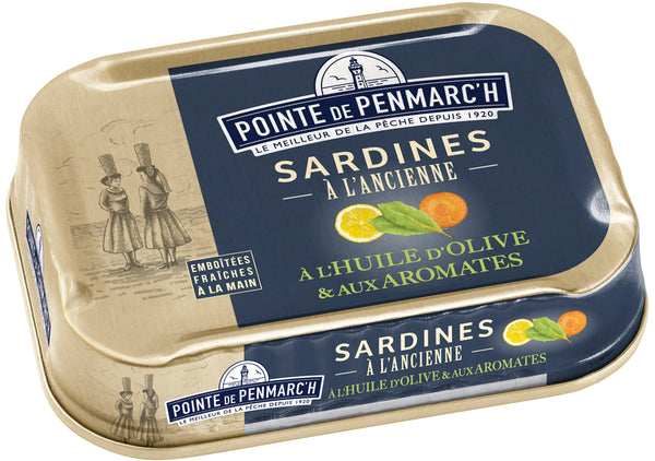 Sardinen mit Olivenöl und Gewürzen 115 g Dosenkonserve - La Pointe de Penmarc’h