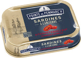 Sardinen mit Olivenöl und getrockneten Tomaten 115 g Dosenkonserve - La Pointe de Penmarc’h