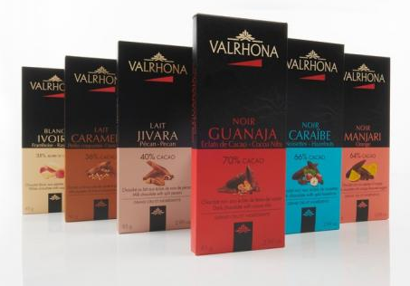 Geschenkbox 'Collection Gourmandise' mit 6 Schokoladentafel à 85 g - Valrhona