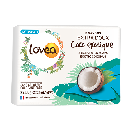 Naturseife exotische Kokosnuss 2 x 100 g - Lovea
