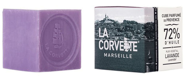 Marseiller Kernseife 'Lavendel' in Schachtel 100 g - La Corvette Marseille