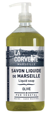 Flüssigseife Olive 1 Liter - La Corvette Marseille