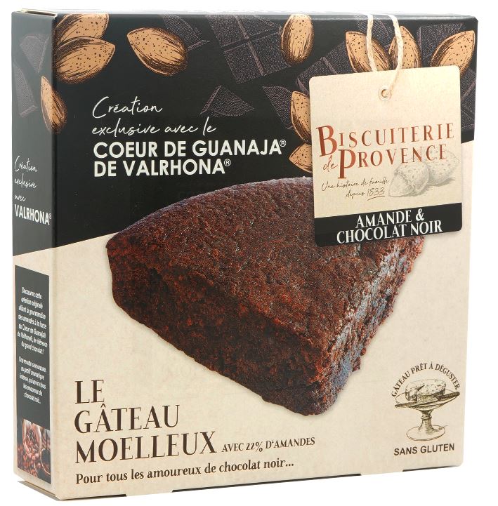 Mandelkuchen mit Valrhona-Schokolade 225 g - Biscuiterie de Provence