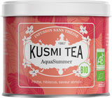 Bio Teemischung 'Aqua Summer' aus Hibiskus, Apfel, Hagebutte und Pfirsich in der 100 g Metalldose - Kusmi Tea / DE-ÖKO-006