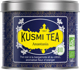 Bio Schwarzer Tee 'Anastasia' mit Bergamotte, Zitrone und Orangenblüte in der 100 g Metalldose - Kusmi Tea / DE-ÖKO-006