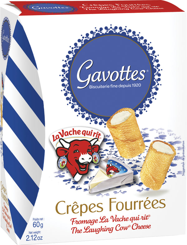 Mini Crêpes (Crêpes Fourrées) mit Vache-qui-rit-Käse-Füllung 60 g - Gavottes