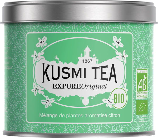 Teemischung 'Expure Original' mit Mate, grünem Tee und Zitronengras in der 100 g Metalldose - Kusmi Tea