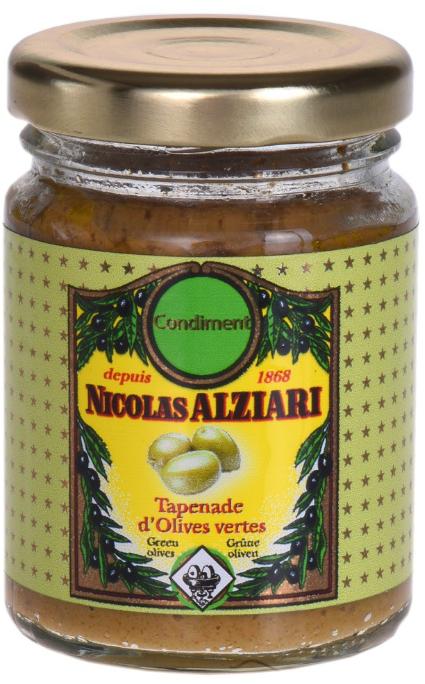 Paste aus grünen Oliven (Tapenade Verte) 80 g - Nicolas Alziari