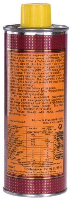 Olivenöl mit Piment 250 ml - N. Alziari