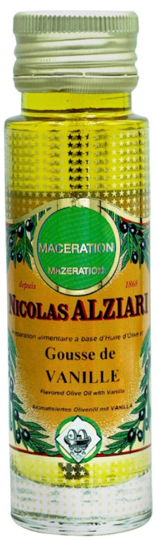 Olivenöl mit Vanille (Mazeration) im Glasflakon 100 ml - Nicolas Alziari