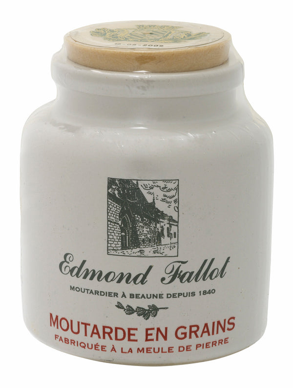 Dijon-Senf mit groben Senfkörnern im Steintopf 250 g - Edmond Fallot