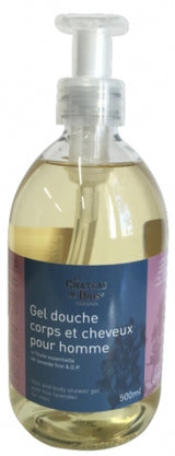 Duschgel für Körper & Haar Lavendel 500 ml mit Spender - Le Château du Bois