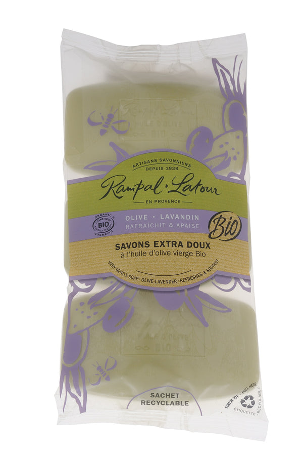 3er Set Ovale  Bio Seifen Olive-Lavendel à 150 g - Rampal Latour