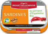 Sardinen mit Bio Piment d’Espelette 115 g Dosenkonserve - Les Mouettes d'Arvor