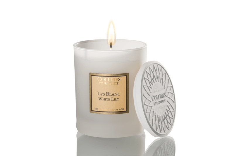 Duftkerze mit Deckel Weiße Lilie 180 g - Collines de Provence