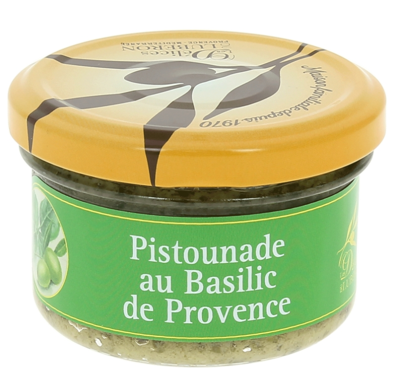Paste aus grünen Oliven und Basilikum (Pistounade au Basilic) 90 g - Les Délices du Luberon