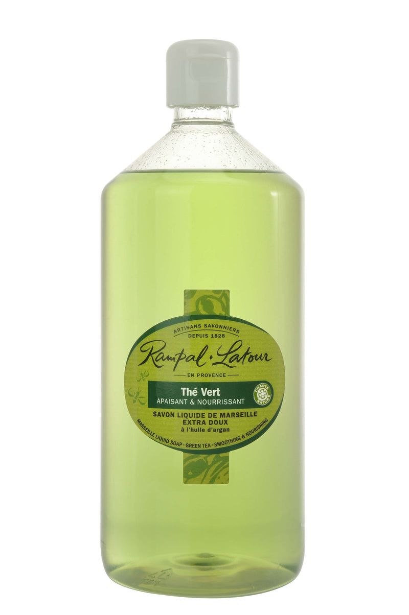 Flüssigseife Grüner Tee 1 Liter Nachfüllflasche - Rampal Latour
