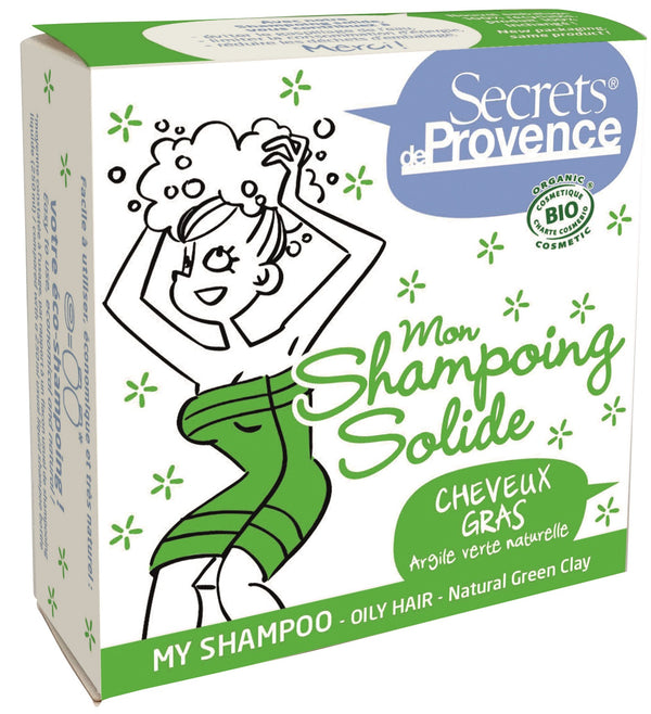 Shampoo-Seife mit grüner Tonerde (für fettiges Haar) 85 g - Secrets de Provence