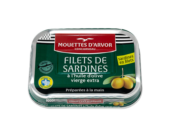 Sardinenfilets in Olivenöl 100 g Dosenkonserve - Les Mouettes d'Arvor