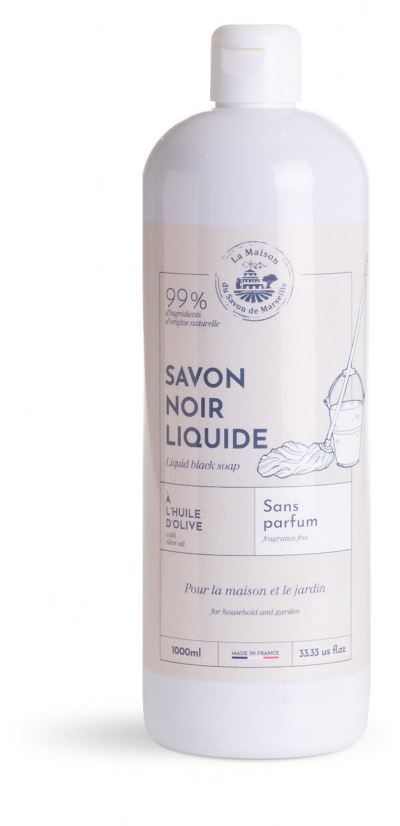 Schwarze Seife (flüssig) Lavendel 1 Liter - Maison du Savon