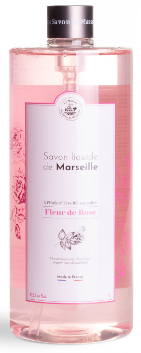Flüssigseife Rose 1 Liter - Maison du Savon