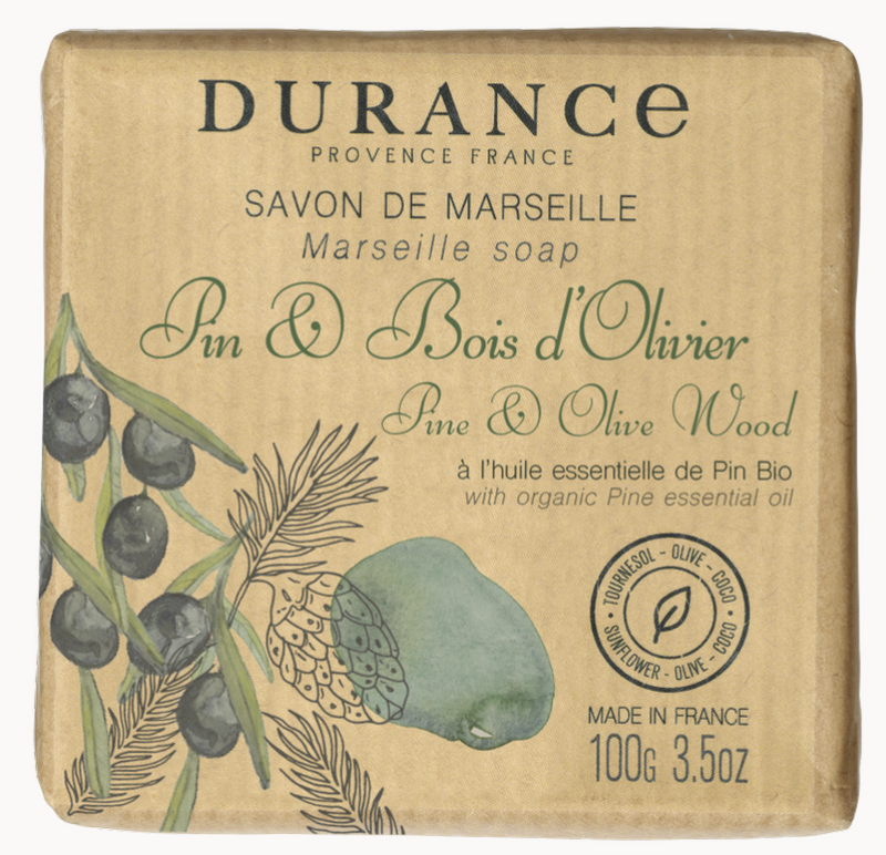 Marseiller Seife Pinie & Olivenholz 100 g - Durance