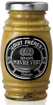 Senf mit grünem Pfeffer (mild fein) 130 g - Louit Frères