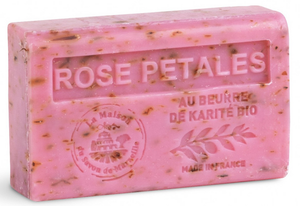 Naturseife Rose mit Rosenblüten 125 g - La Maison du Savon de Marseille