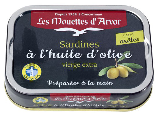 Sardinen in Olivenöl (ohne Gräten) 115 g Dosenkonserve - Les Mouettes d'Arvor