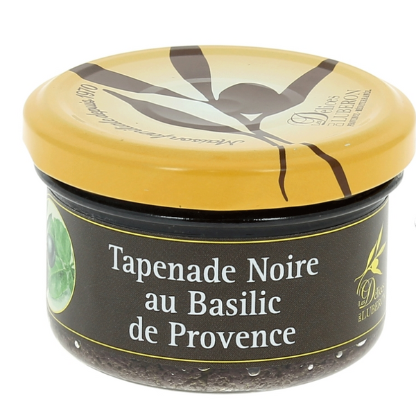 Paste aus schwarzen Oliven und Basilikum (Tapenade noire au basilic) 90 g - Les Délices du Luberon