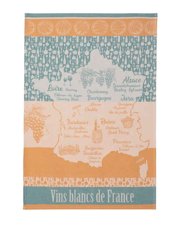 Geschirrtuch Jacquard 'Vin blancs de France'